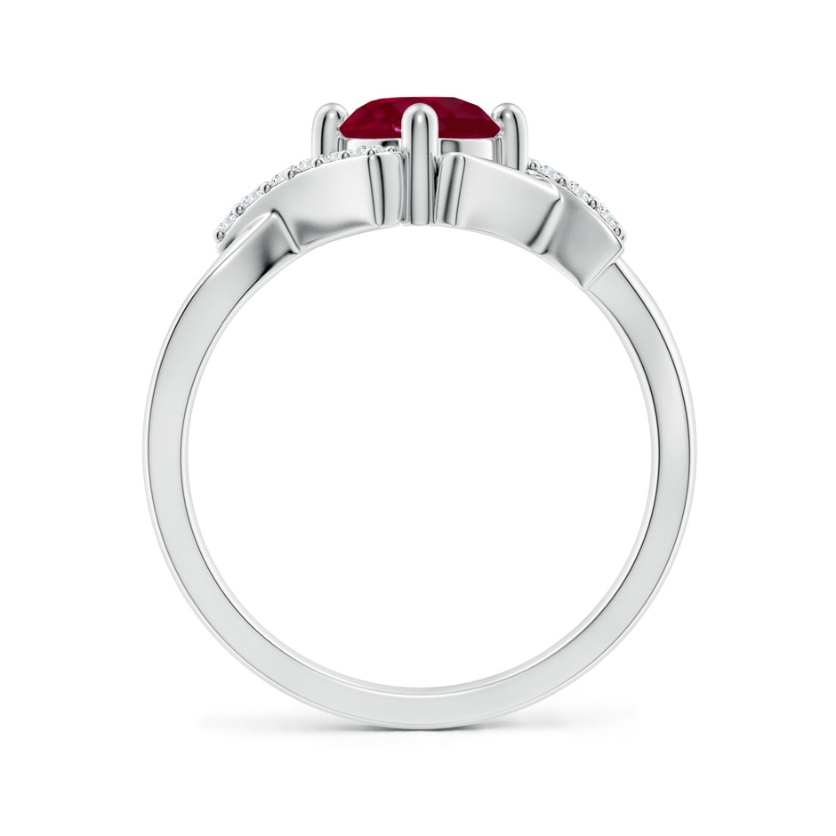 6mm A Solitaire Ruby Bypass Promise Ring with Diamond Accents in White Gold side 199