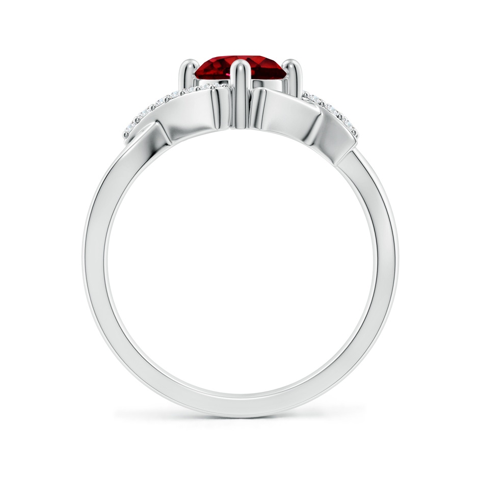 6mm AAAA Solitaire Ruby Bypass Promise Ring with Diamond Accents in 18K White Gold side 199