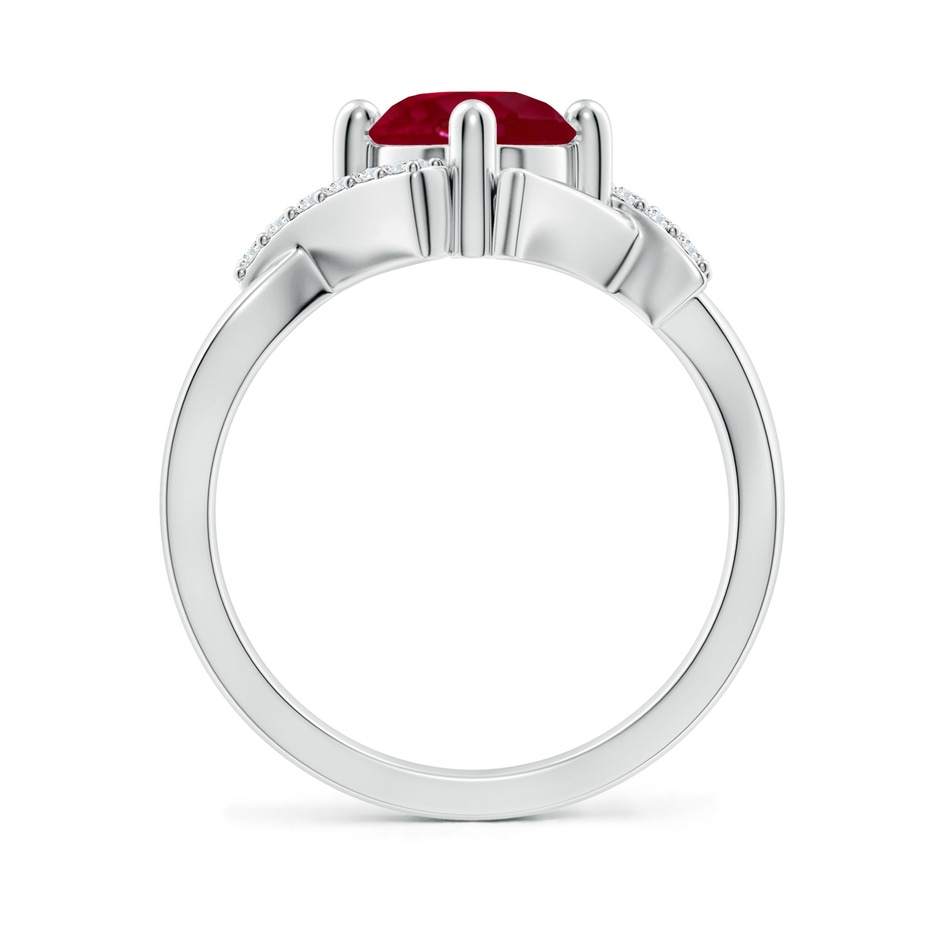 7mm AA Solitaire Ruby Bypass Promise Ring with Diamond Accents in White Gold side 199