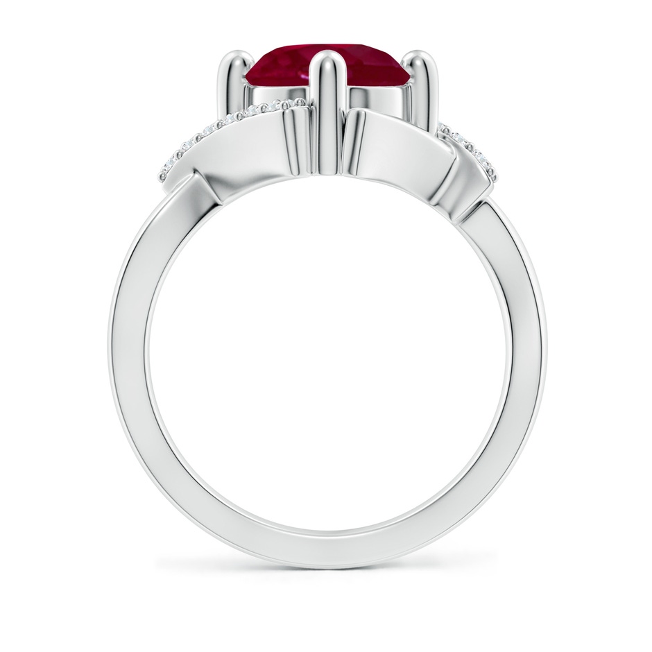 8mm A Solitaire Ruby Bypass Promise Ring with Diamond Accents in White Gold side 199