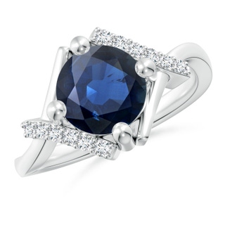 Round AA Blue Sapphire