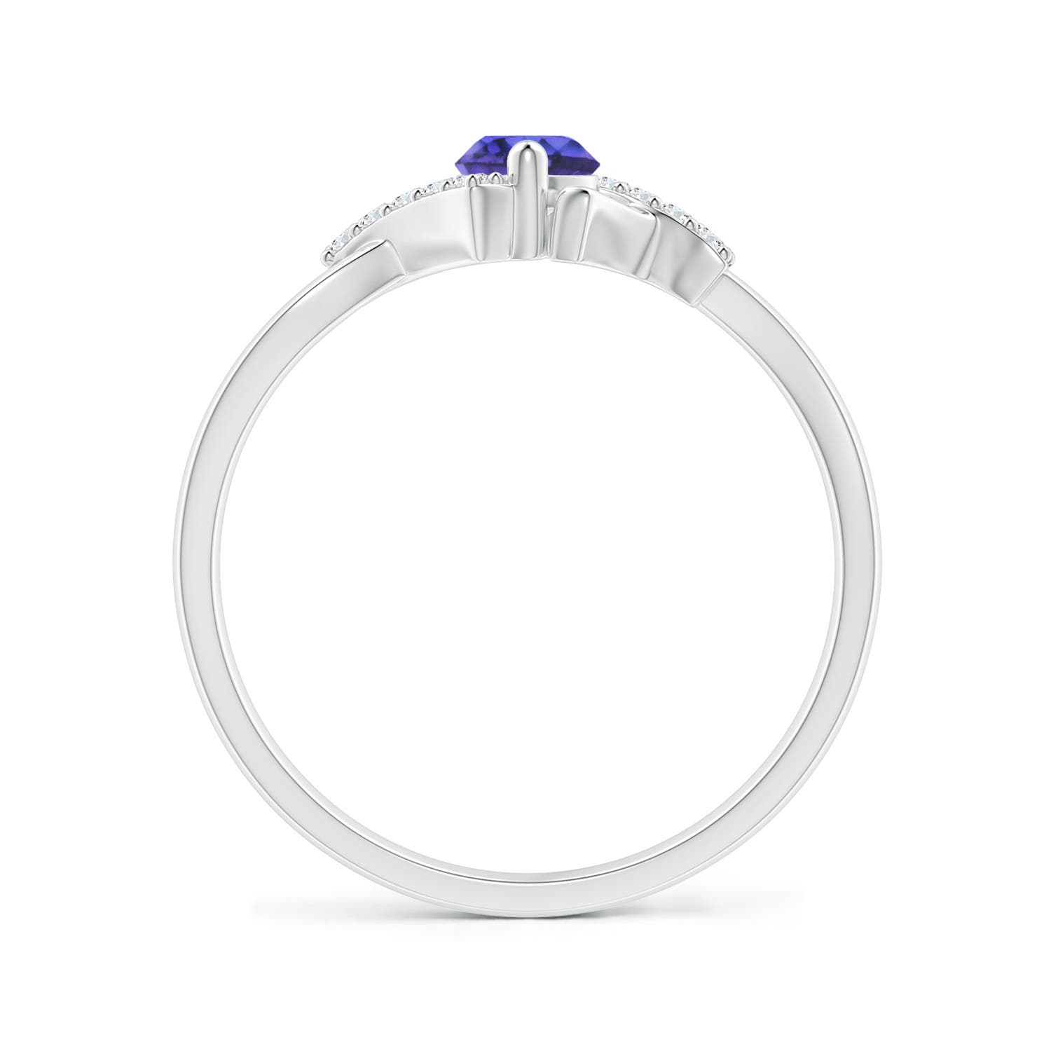 AAA - Tanzanite / 0.31 CT / 14 KT White Gold