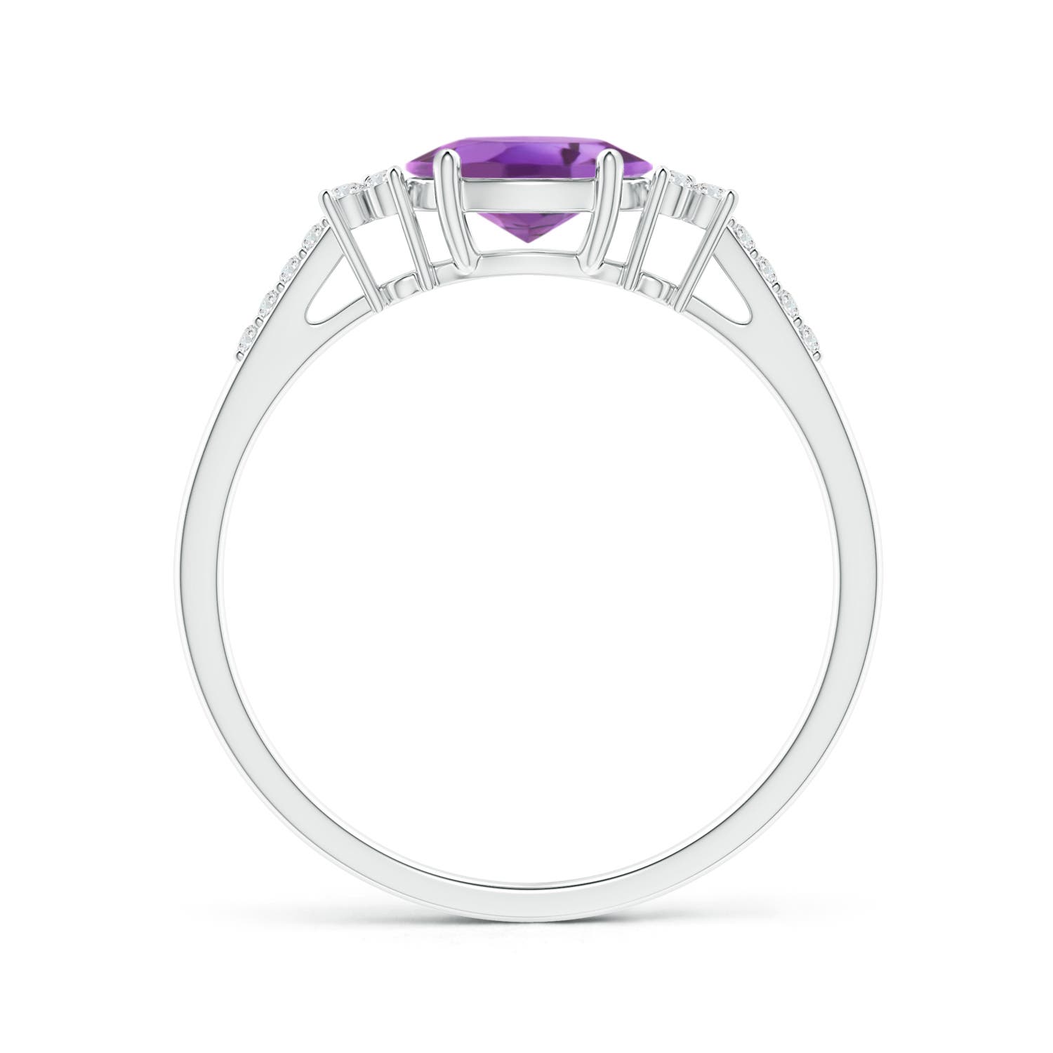 A - Amethyst / 0.79 CT / 14 KT White Gold