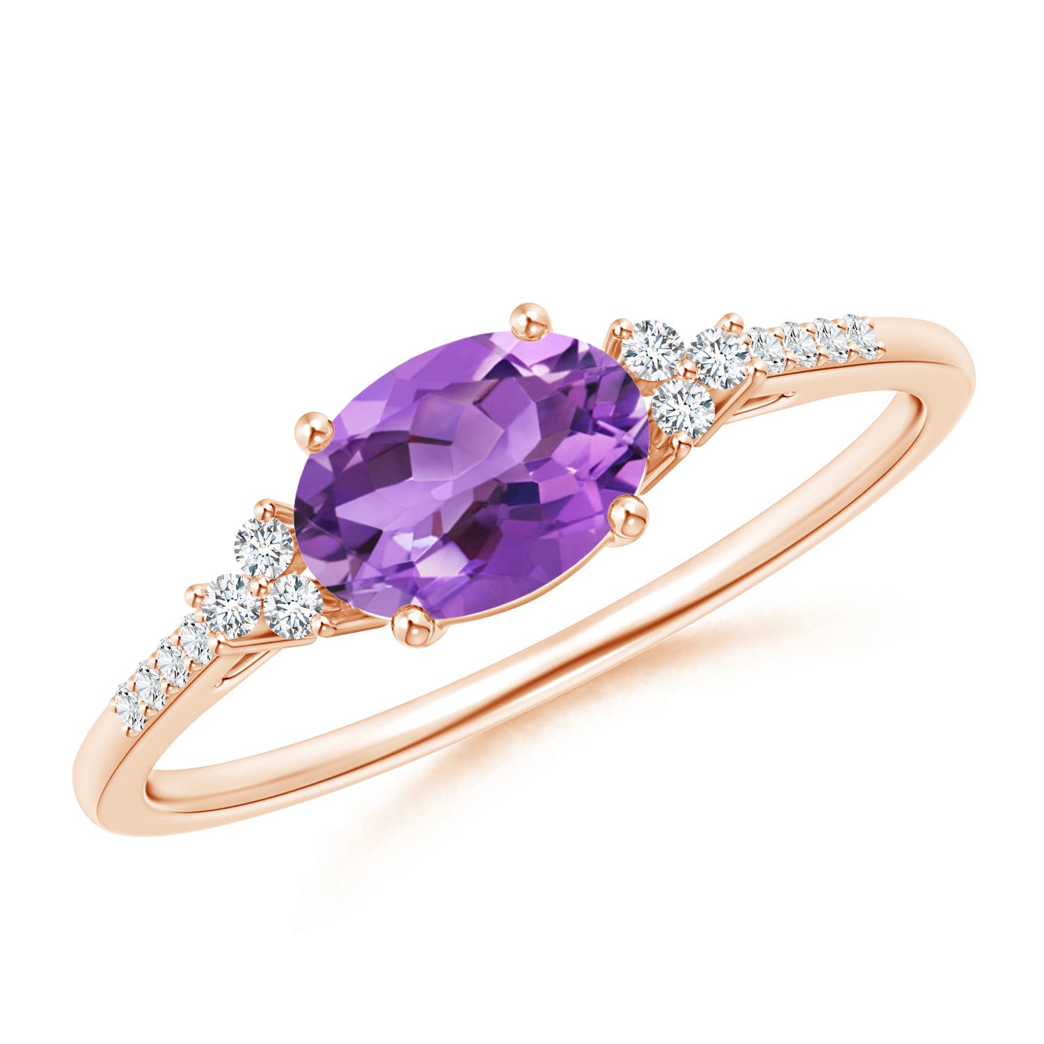 AA - Amethyst / 0.79 CT / 14 KT Rose Gold