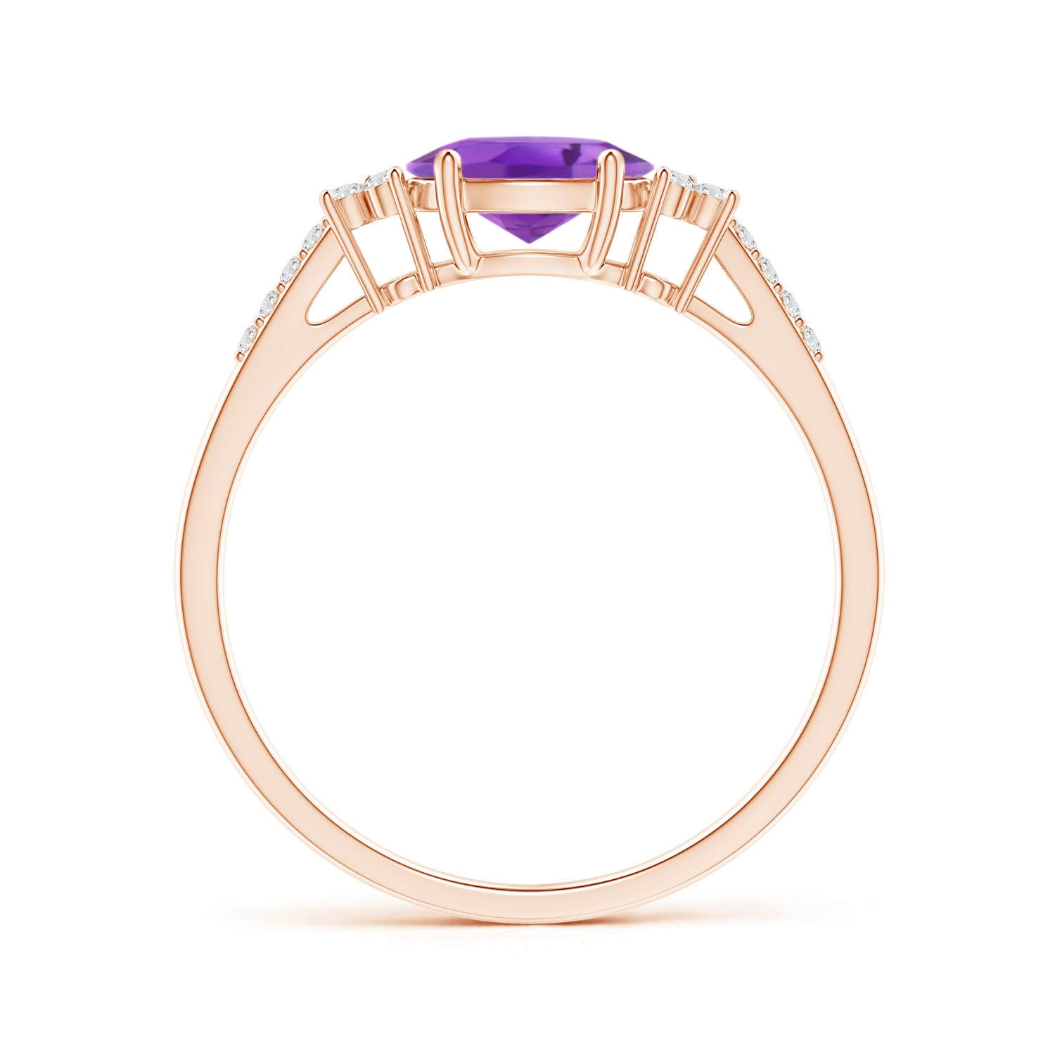 AA - Amethyst / 0.79 CT / 14 KT Rose Gold