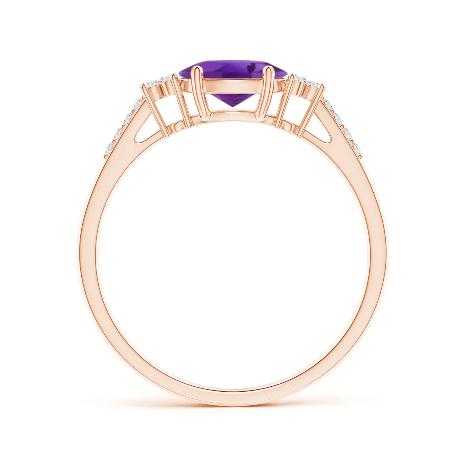 AAA - Amethyst / 0.79 CT / 14 KT Rose Gold