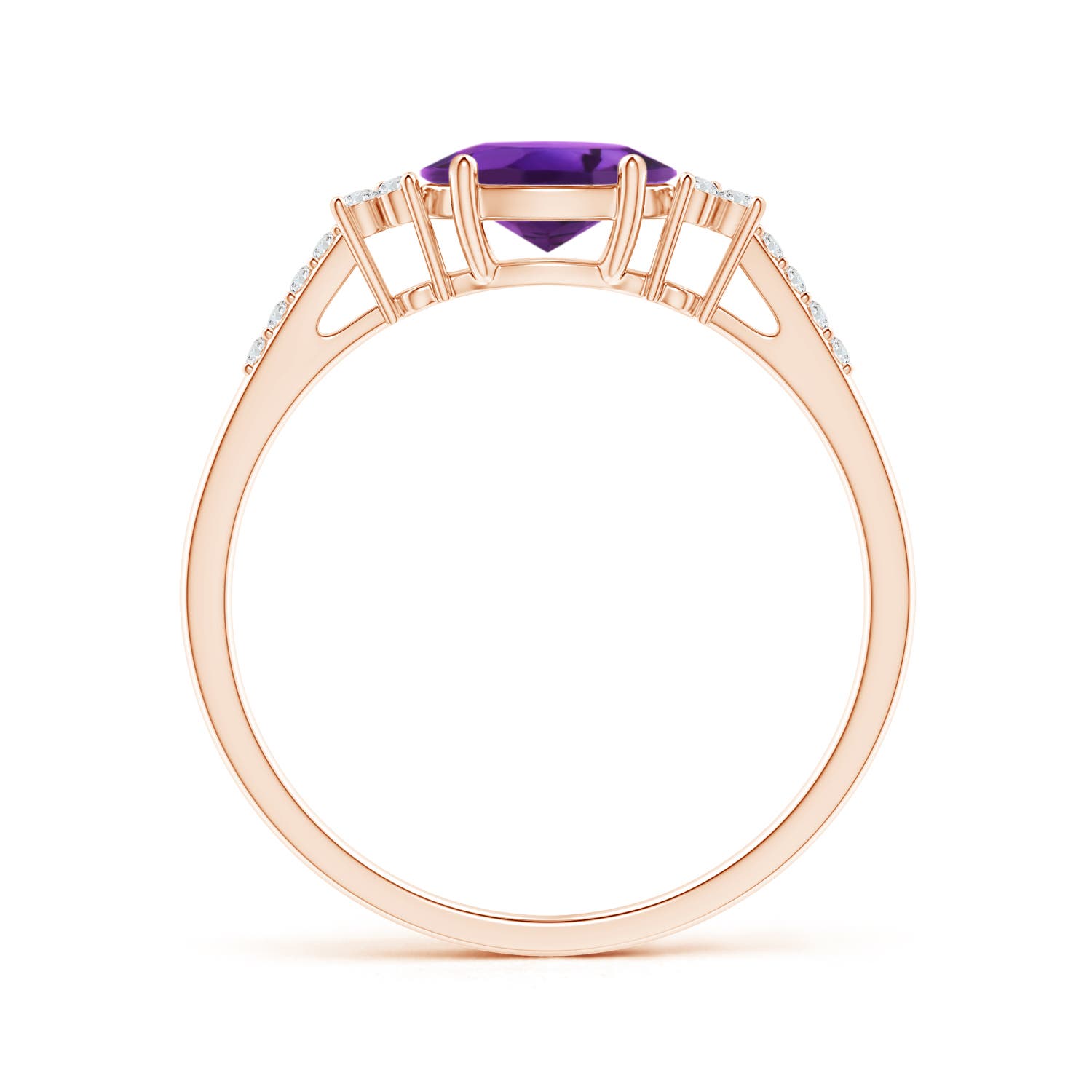 AAAA - Amethyst / 0.79 CT / 14 KT Rose Gold