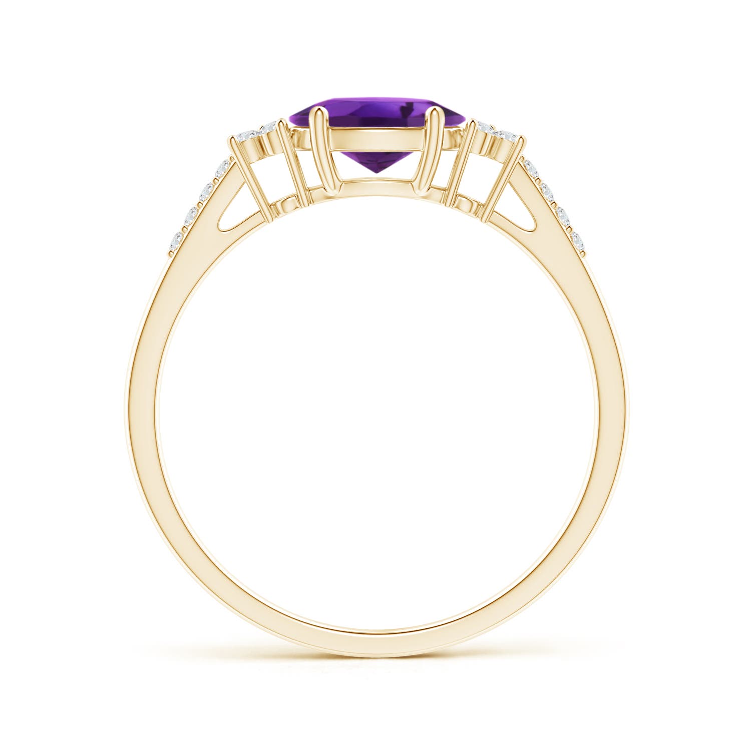 AAAA - Amethyst / 0.79 CT / 14 KT Yellow Gold