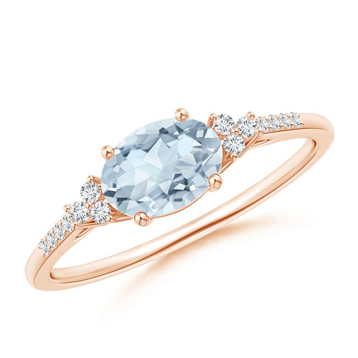 A - Aquamarine / 0.69 CT / 14 KT Rose Gold