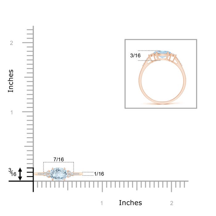 A - Aquamarine / 0.69 CT / 14 KT Rose Gold