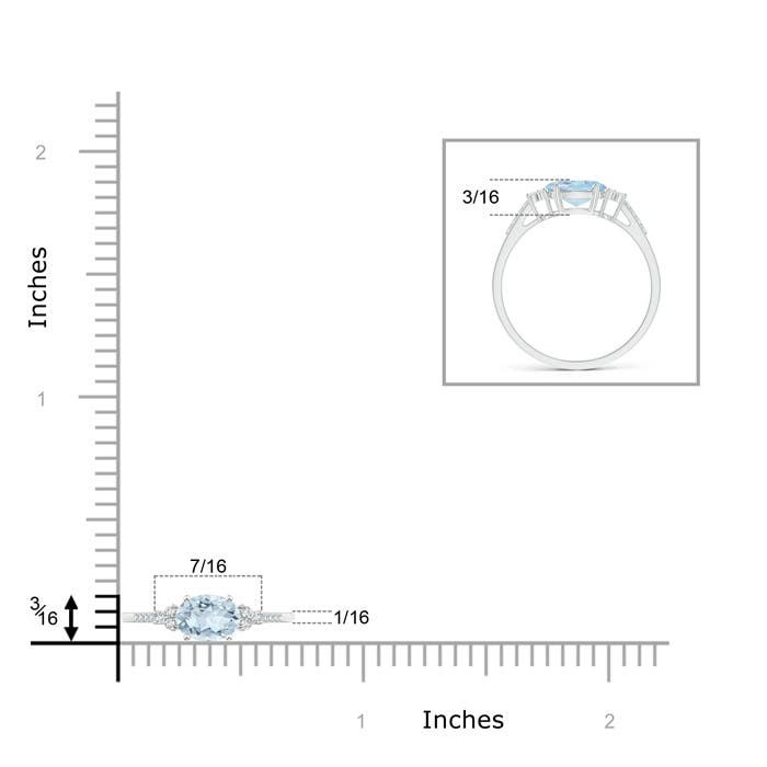 A - Aquamarine / 0.69 CT / 14 KT White Gold