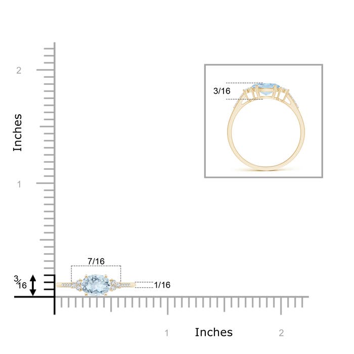 A - Aquamarine / 0.69 CT / 14 KT Yellow Gold