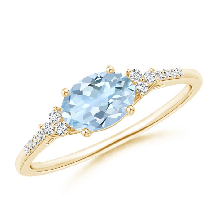 AA - Aquamarine / 0.69 CT / 14 KT Yellow Gold