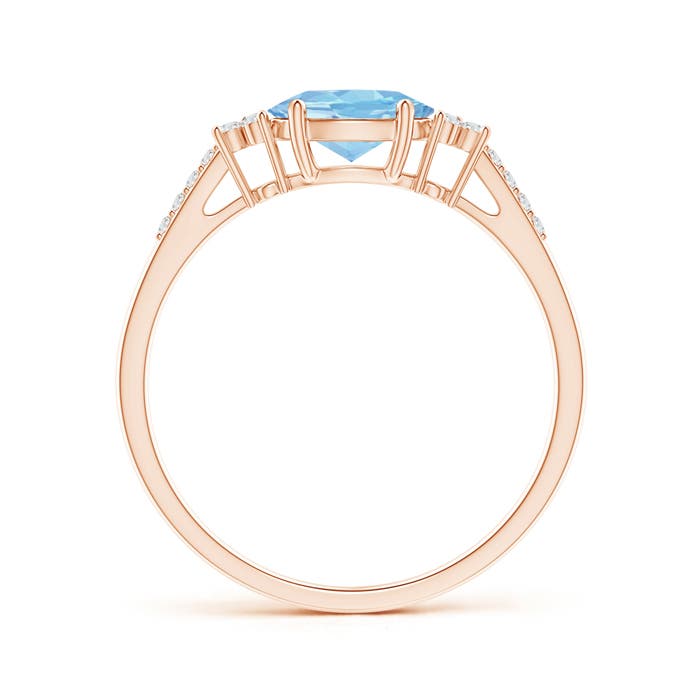 AAAA - Aquamarine / 0.69 CT / 14 KT Rose Gold