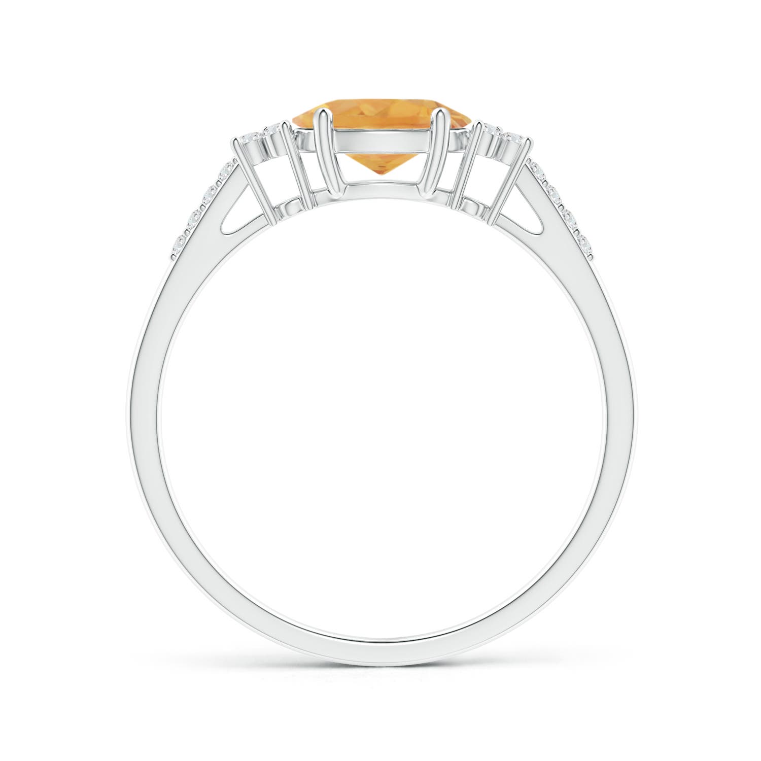 A - Citrine / 0.84 CT / 14 KT White Gold