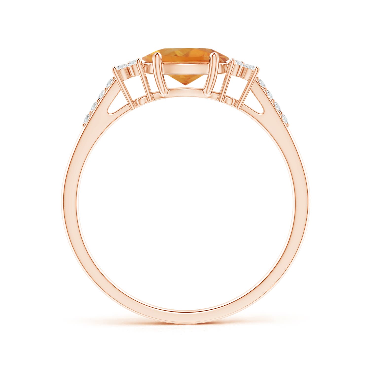 AA - Citrine / 0.84 CT / 14 KT Rose Gold