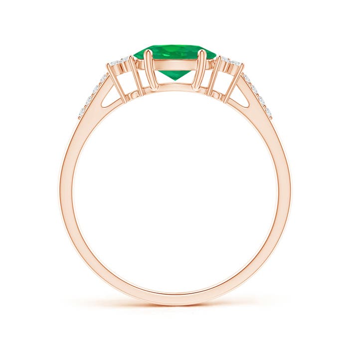 AA - Emerald / 0.75 CT / 14 KT Rose Gold