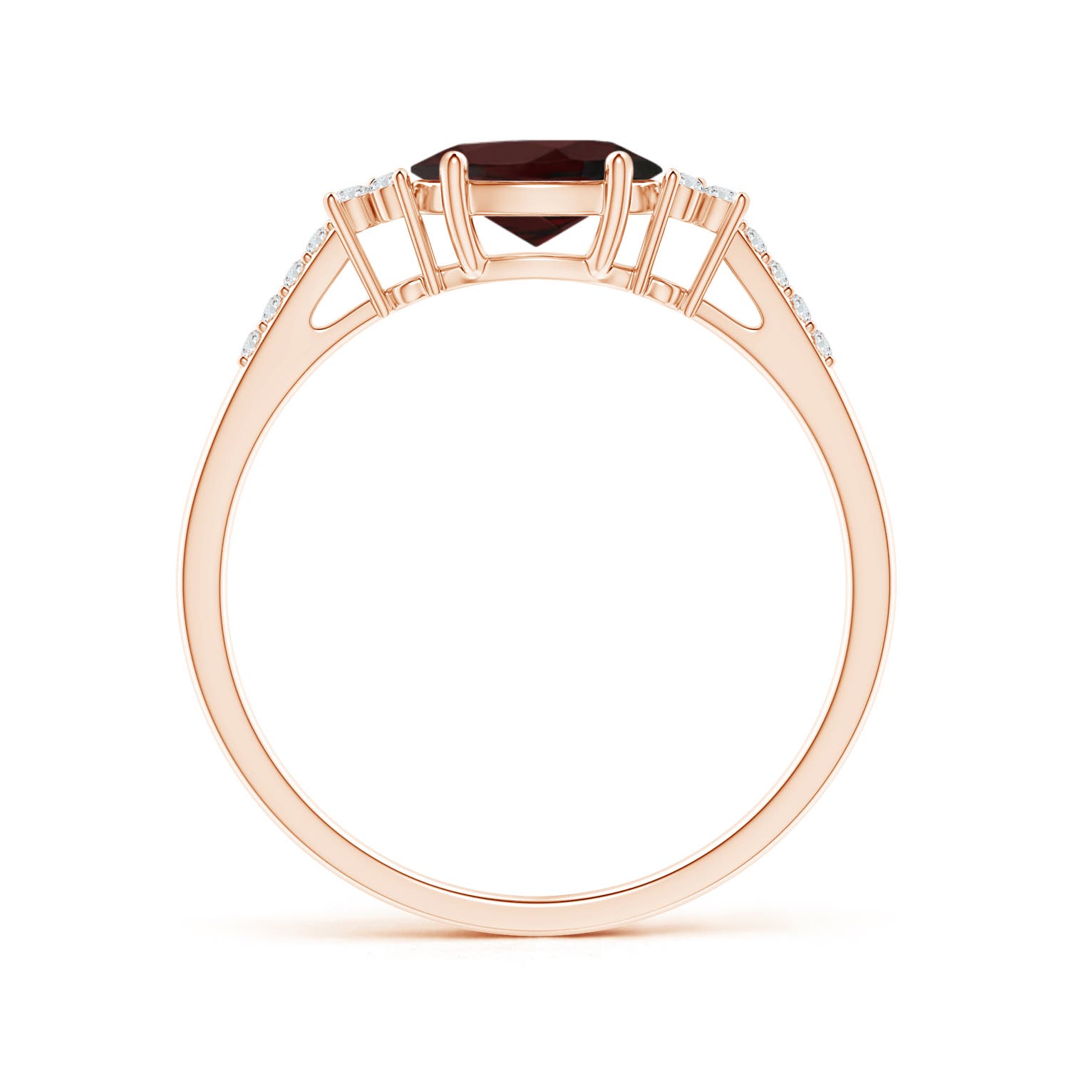 A - Garnet / 0.99 CT / 14 KT Rose Gold