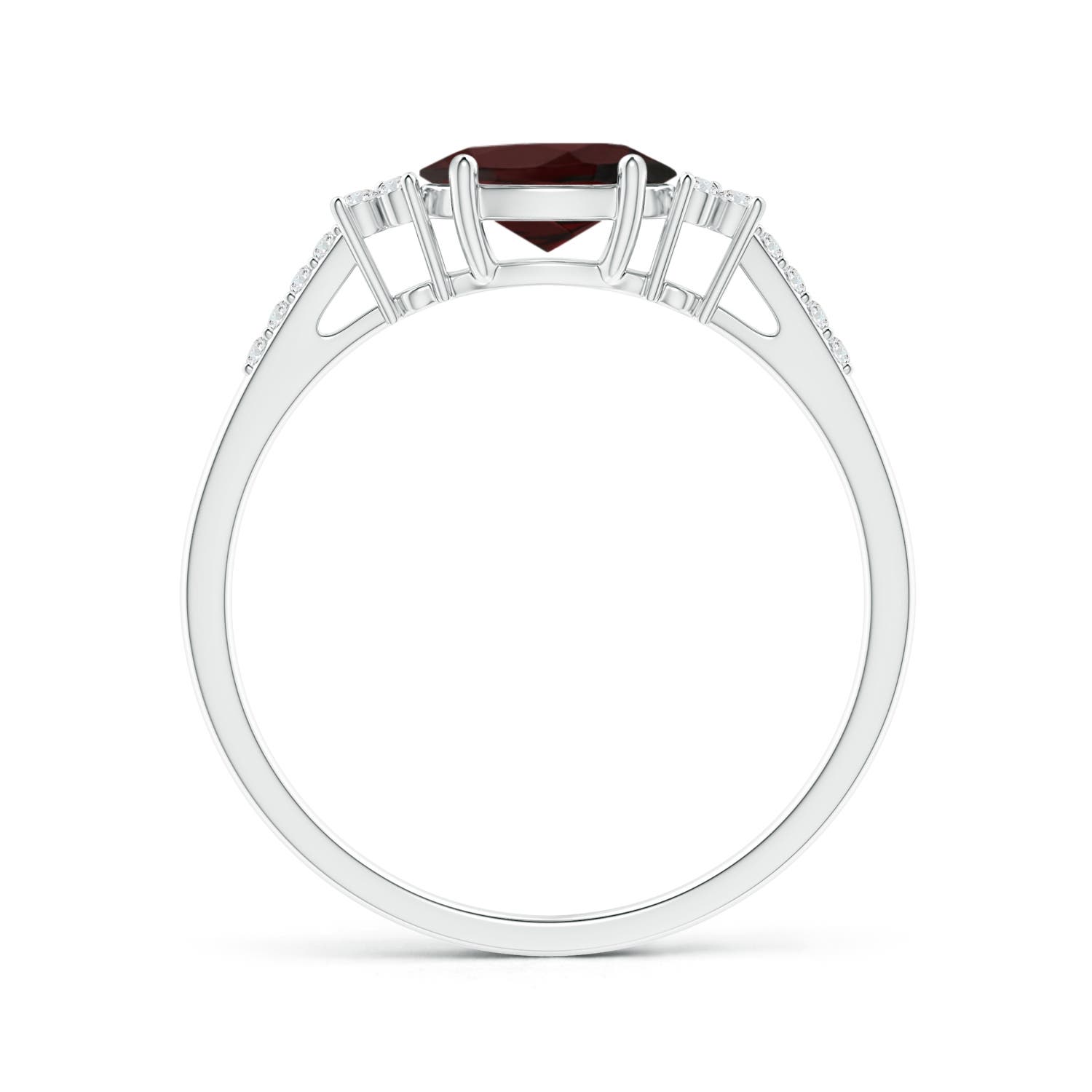 A - Garnet / 0.99 CT / 14 KT White Gold