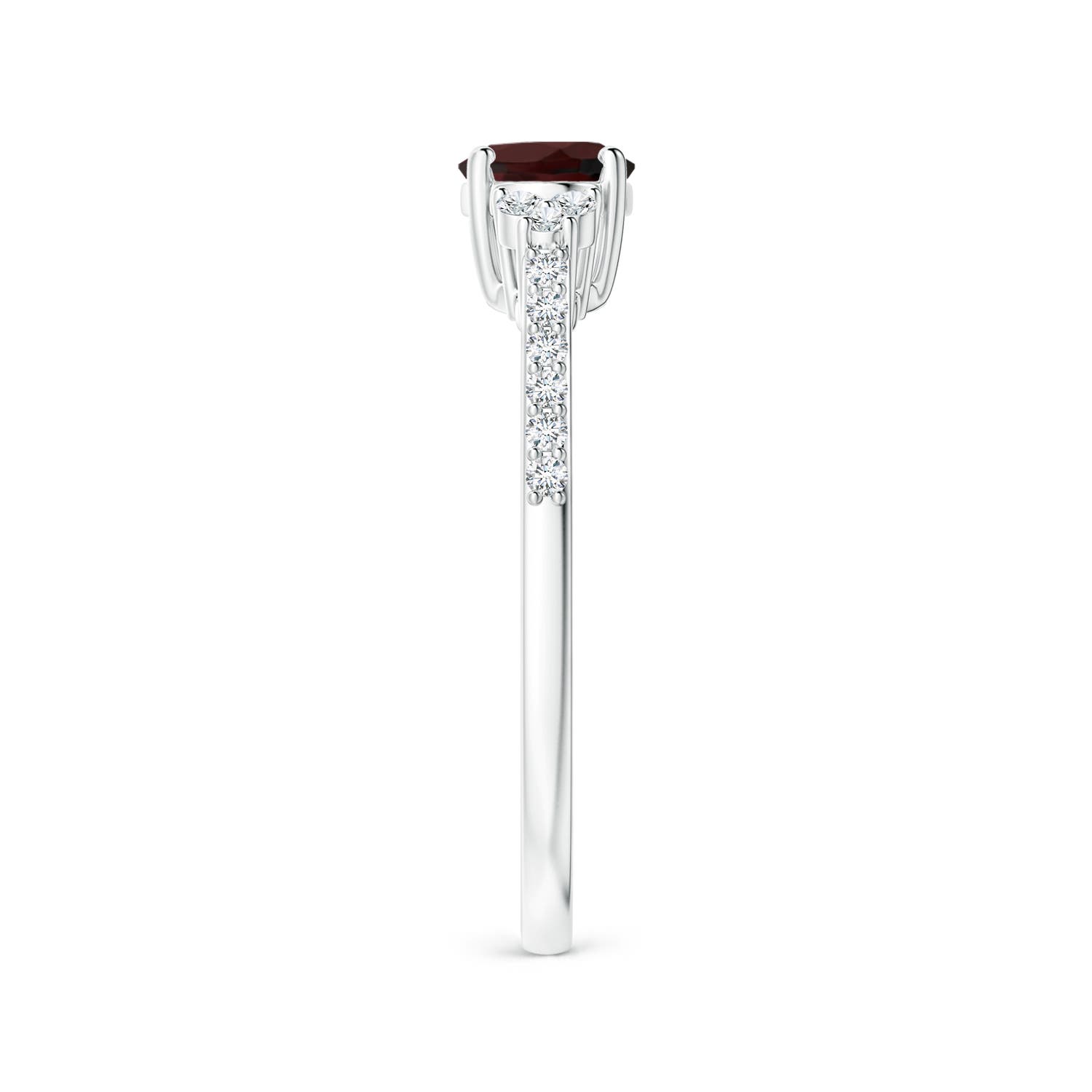 A - Garnet / 0.99 CT / 14 KT White Gold