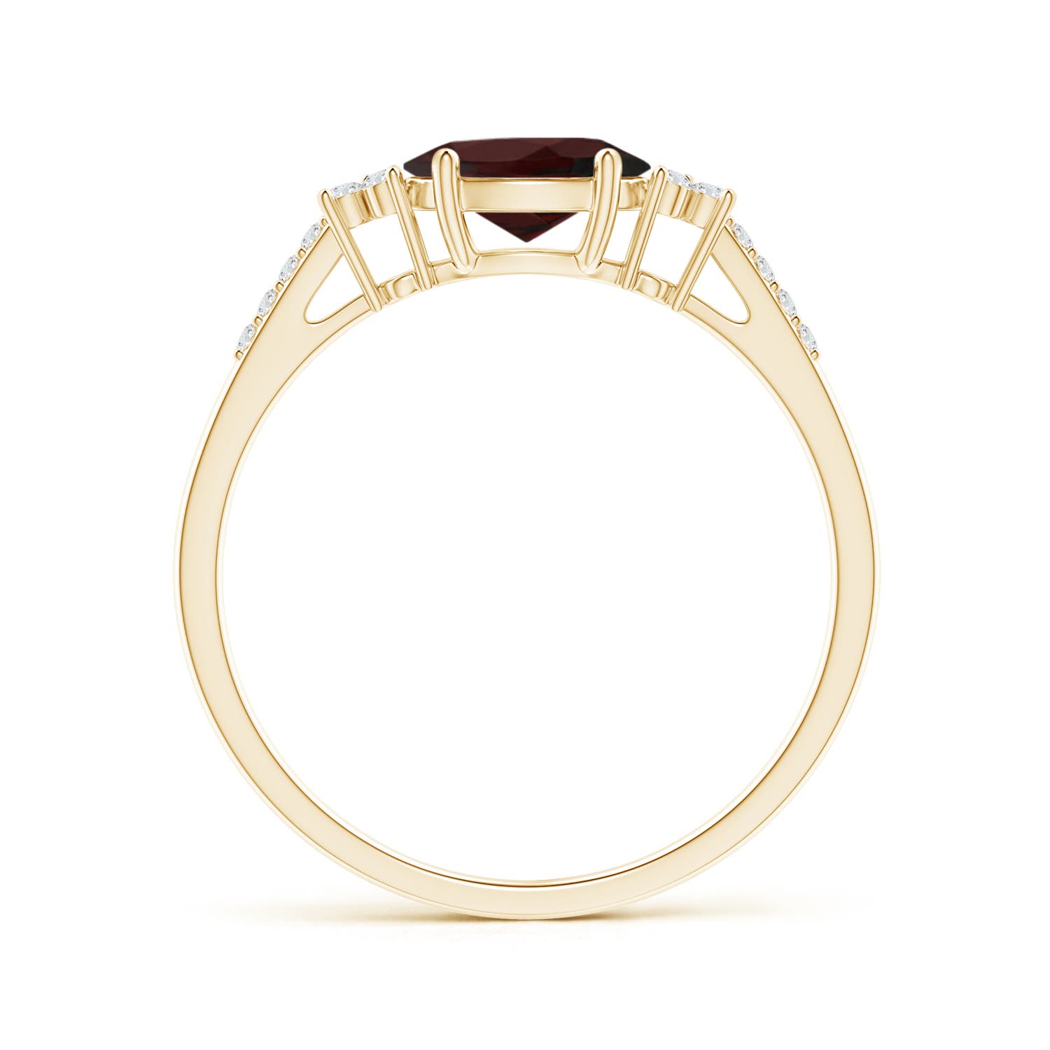 A - Garnet / 0.99 CT / 14 KT Yellow Gold