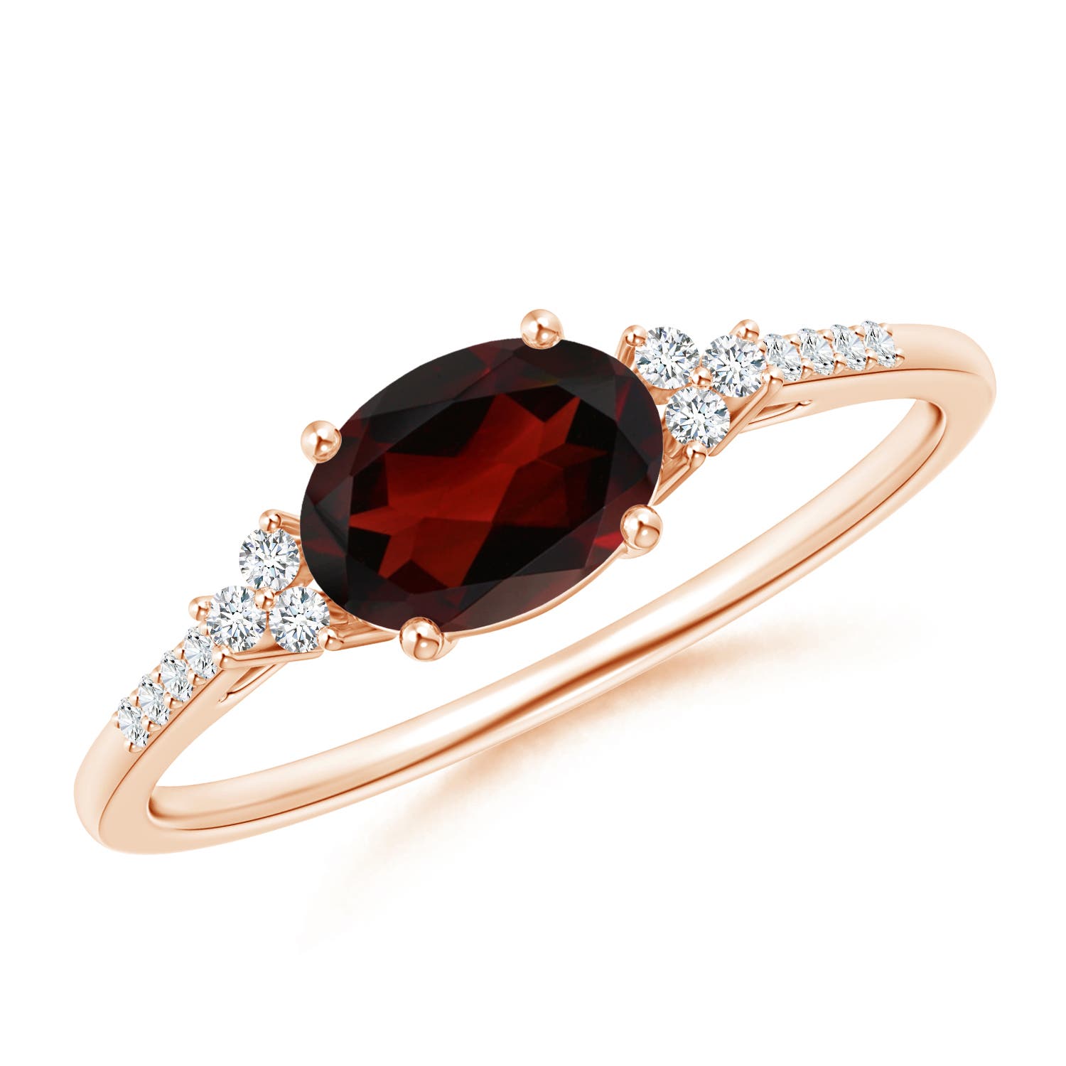 AA - Garnet / 0.99 CT / 14 KT Rose Gold