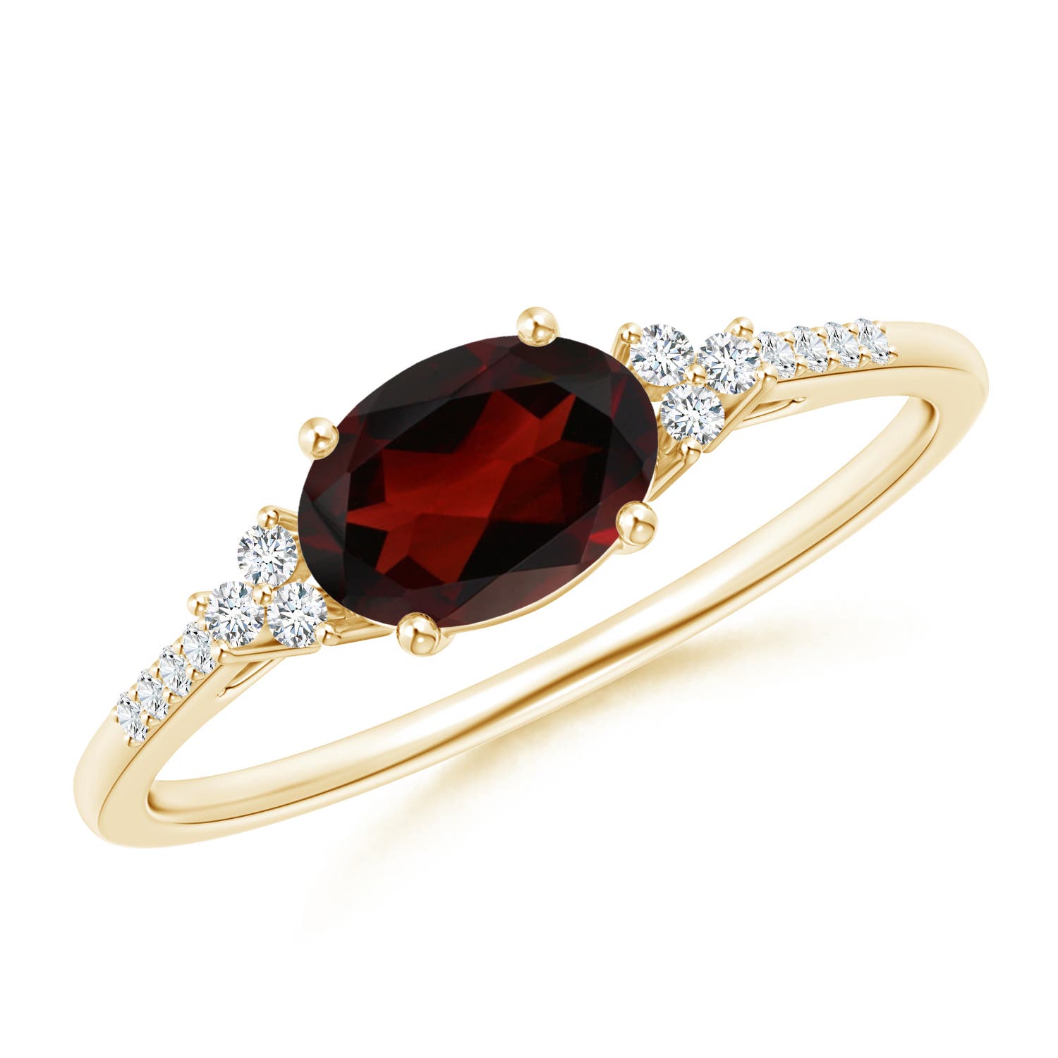 AA - Garnet / 0.99 CT / 14 KT Yellow Gold