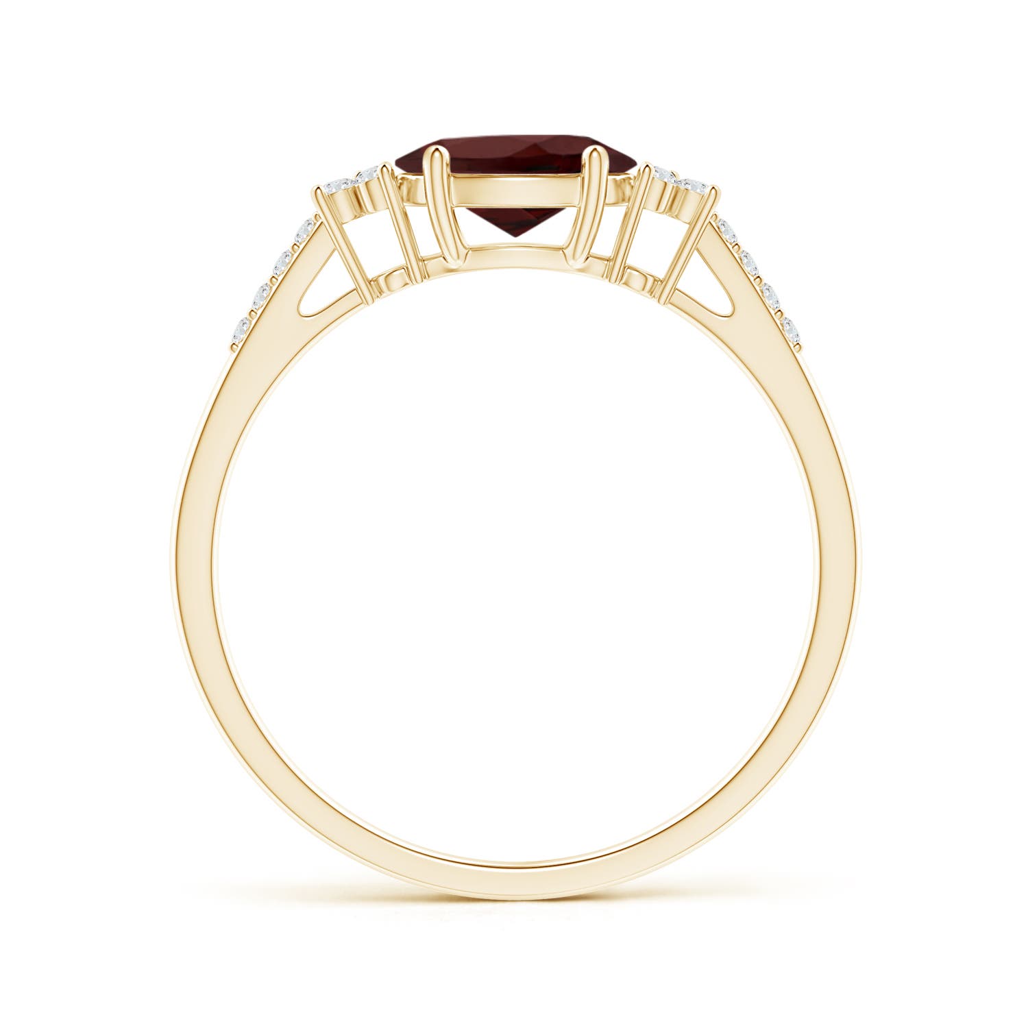 AA - Garnet / 0.99 CT / 14 KT Yellow Gold