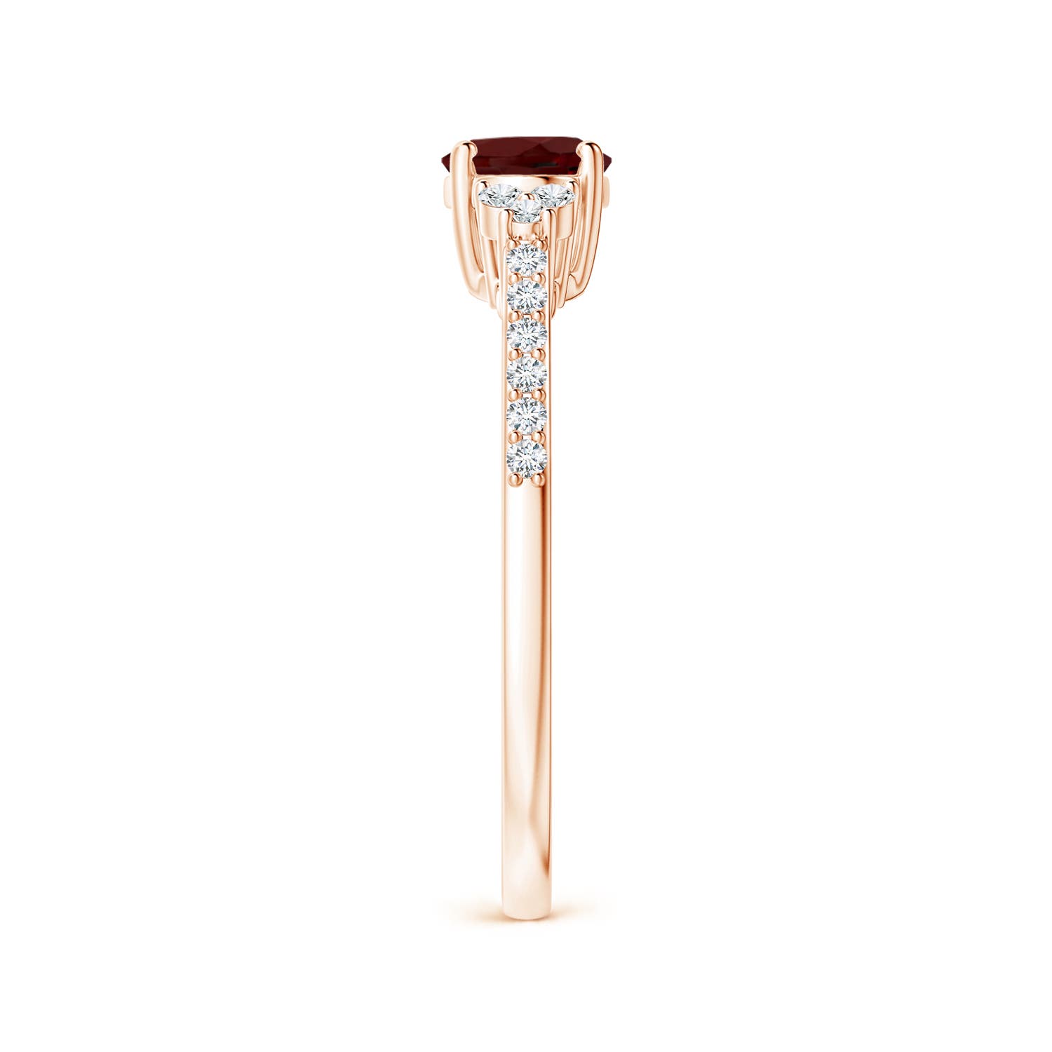 AAA - Garnet / 0.99 CT / 14 KT Rose Gold