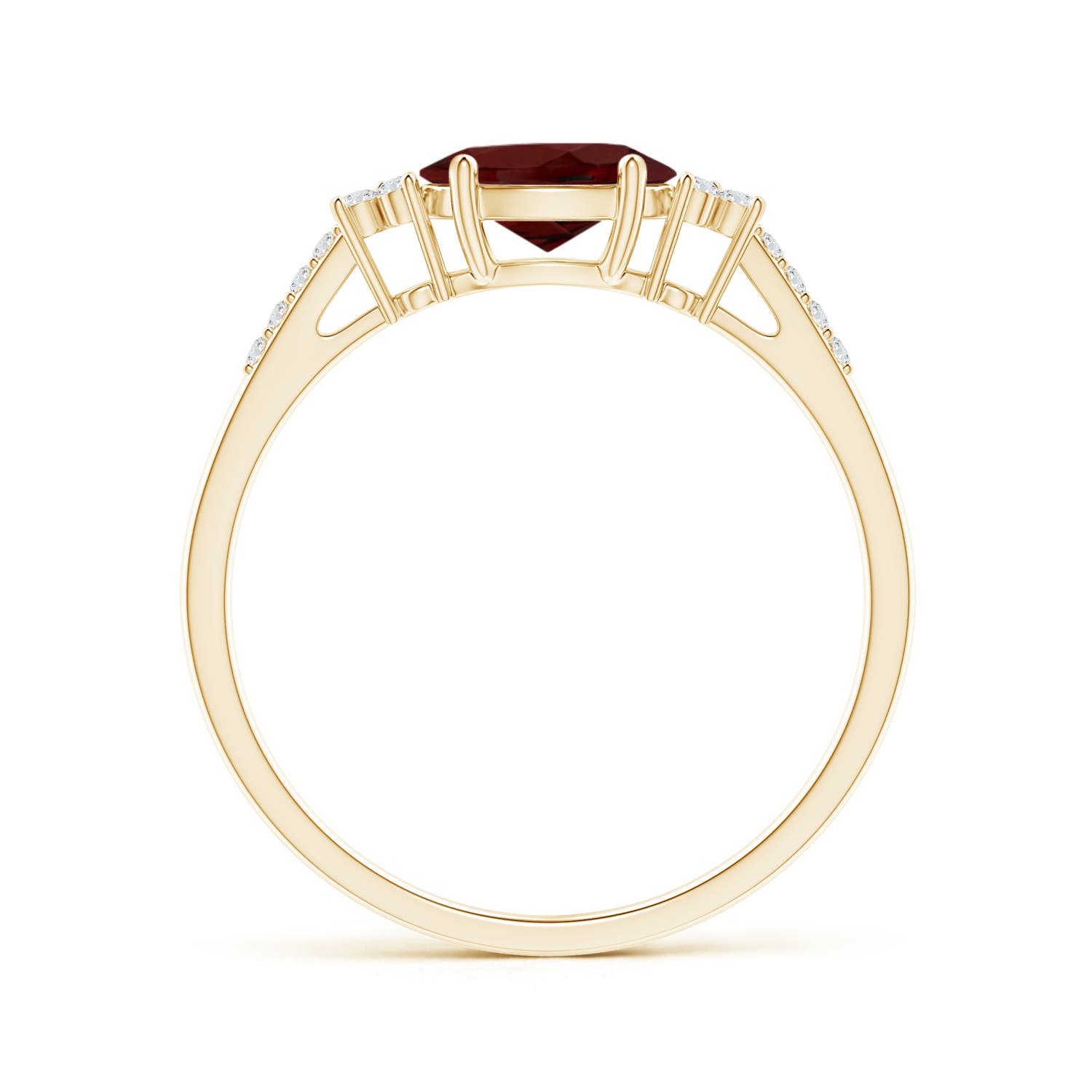 AAA - Garnet / 0.99 CT / 14 KT Yellow Gold