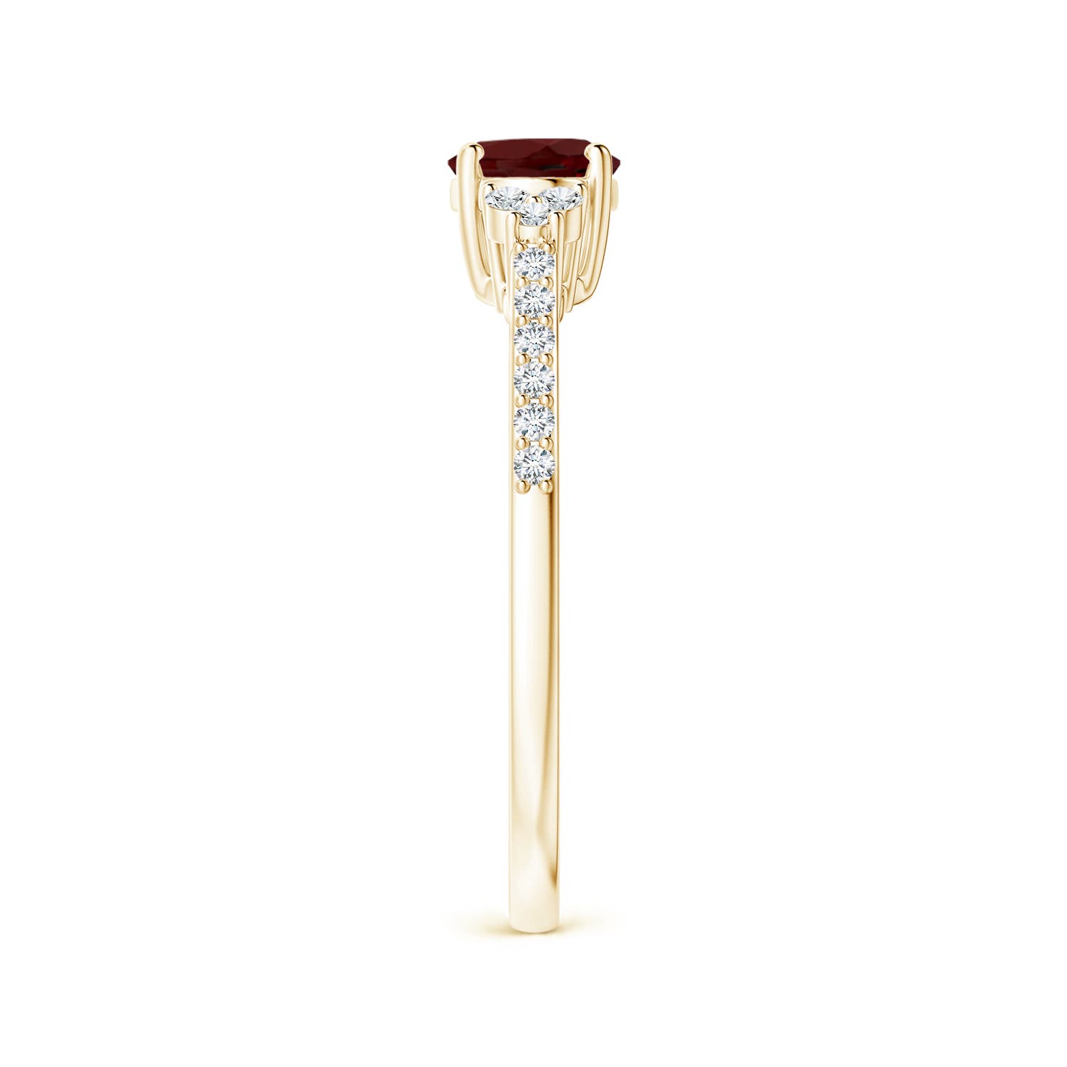 AAA - Garnet / 0.99 CT / 14 KT Yellow Gold