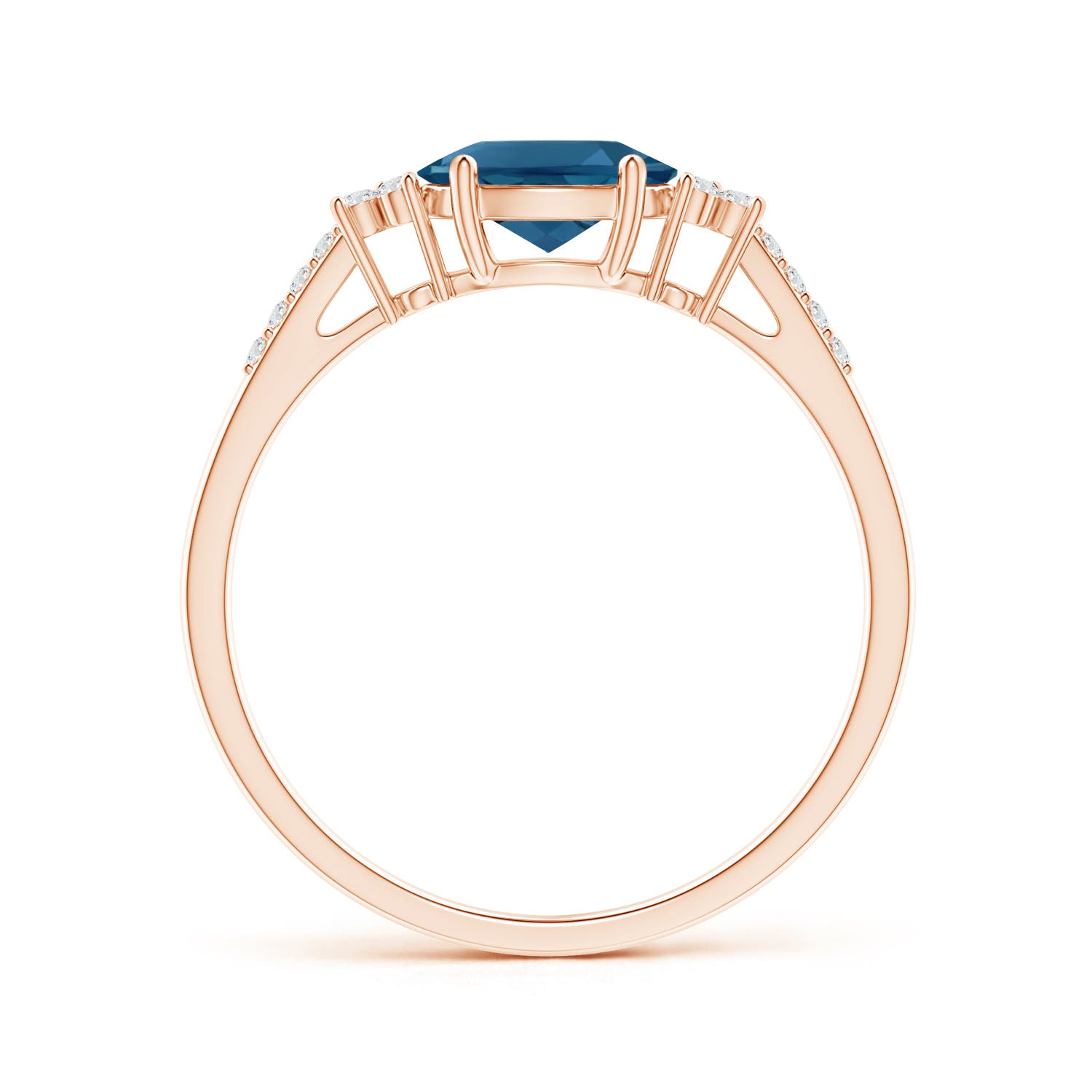 AAA - London Blue Topaz / 1.04 CT / 14 KT Rose Gold