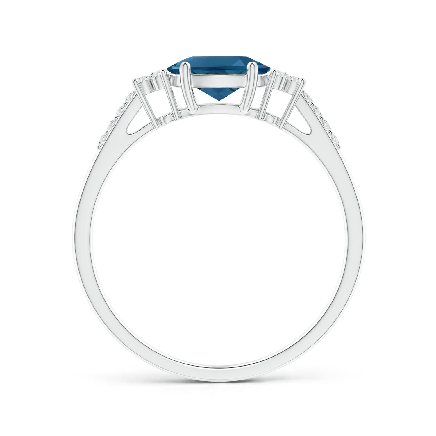 AAA - London Blue Topaz / 1.04 CT / 14 KT White Gold