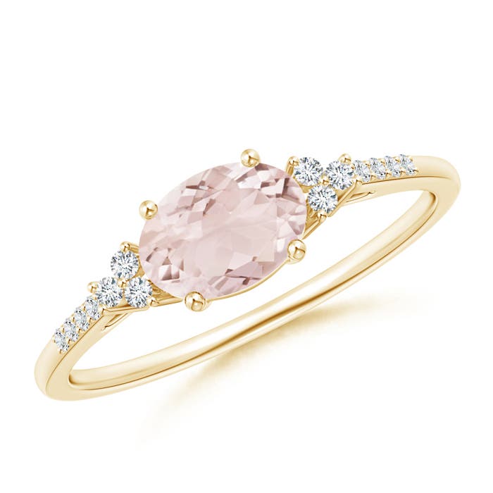 A - Morganite / 0.79 CT / 14 KT Yellow Gold