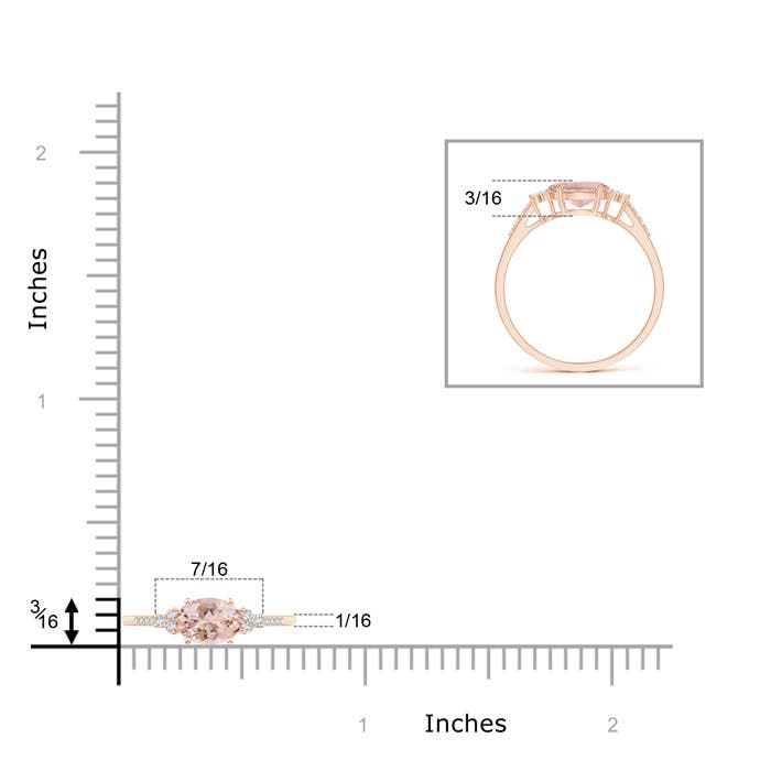 AAAA - Morganite / 0.79 CT / 14 KT Rose Gold