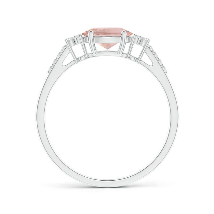 AAAA - Morganite / 0.79 CT / 14 KT White Gold