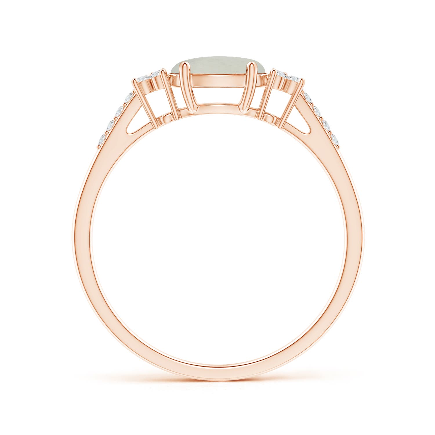 A - Moonstone / 0.77 CT / 14 KT Rose Gold