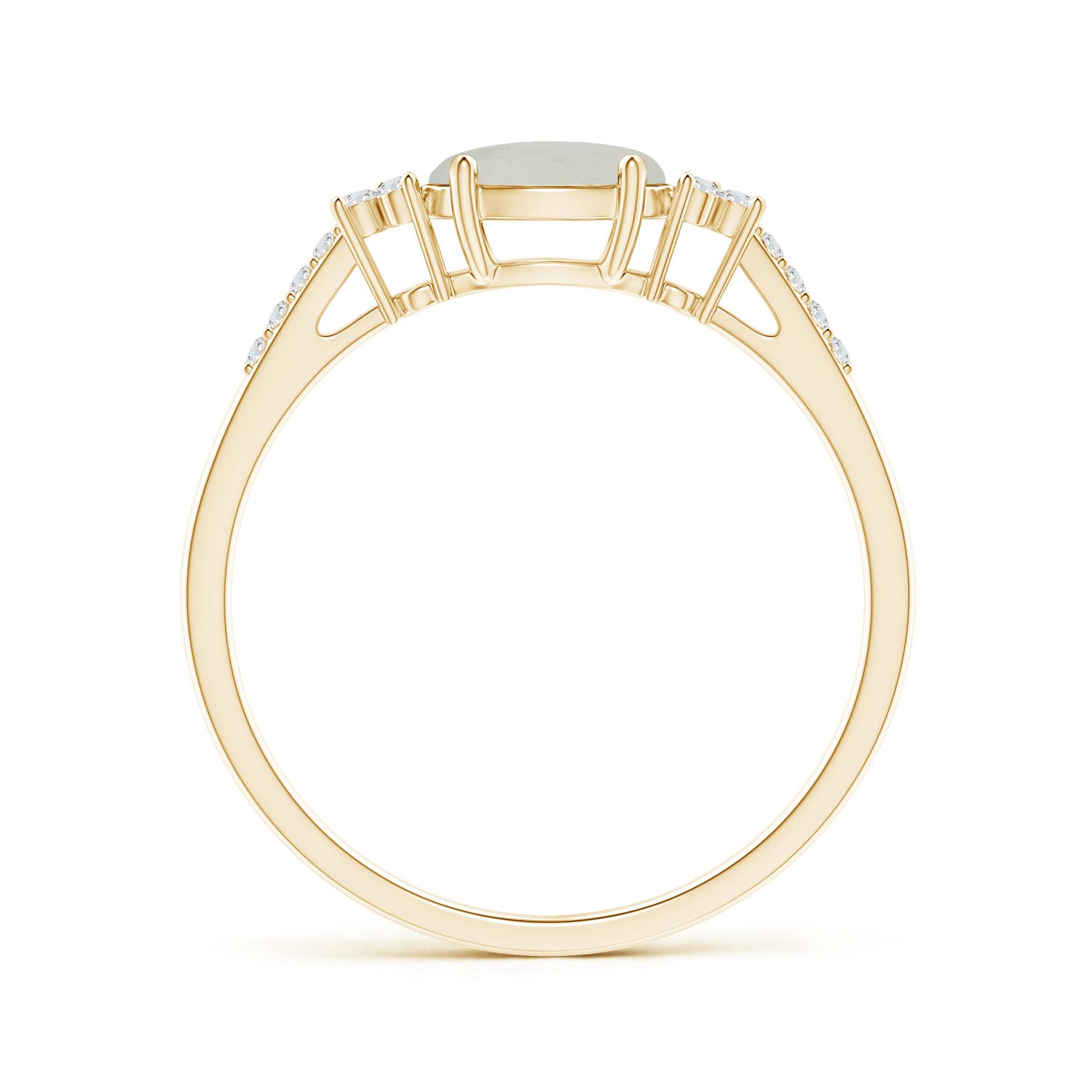 A - Moonstone / 0.77 CT / 14 KT Yellow Gold