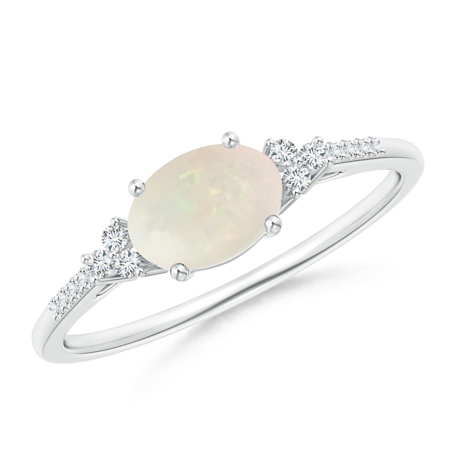 A - Opal / 0.54 CT / 14 KT White Gold