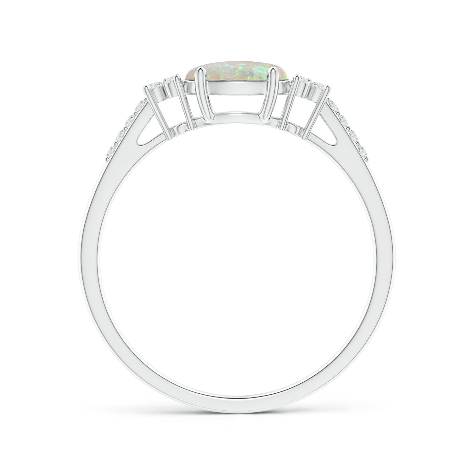 AAA - Opal / 0.54 CT / 14 KT White Gold