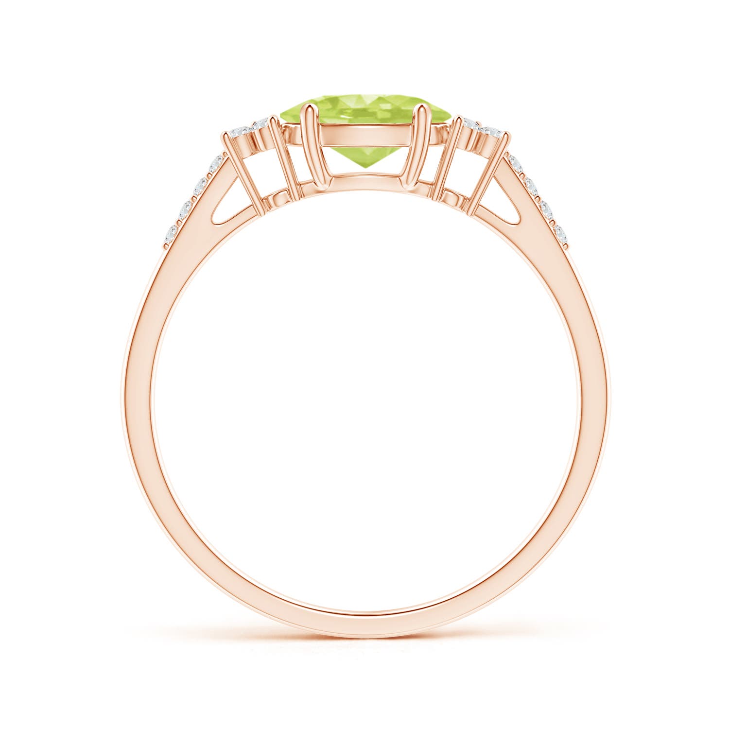 A - Peridot / 0.94 CT / 14 KT Rose Gold