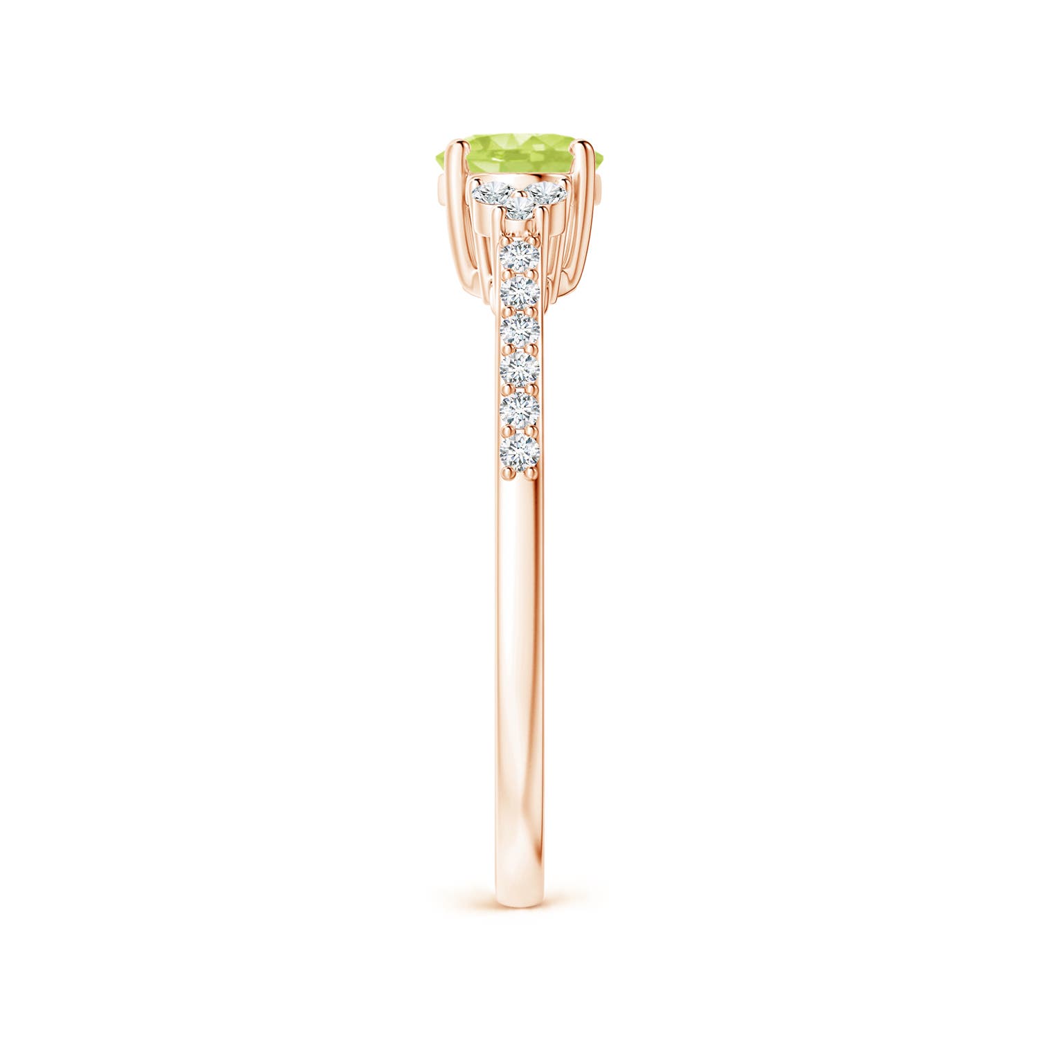 A - Peridot / 0.94 CT / 14 KT Rose Gold