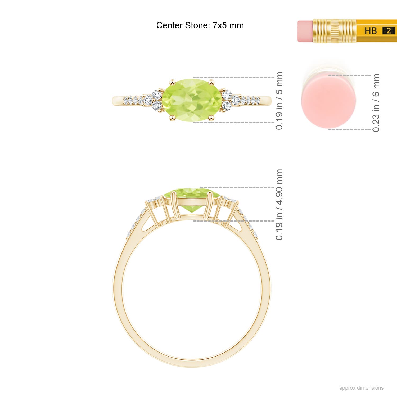 A - Peridot / 0.94 CT / 14 KT Yellow Gold