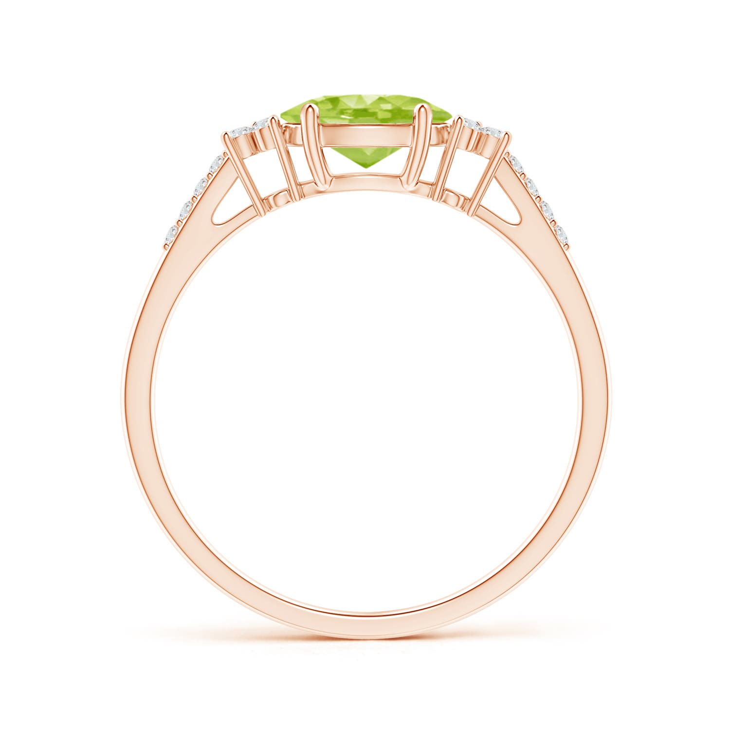 AA - Peridot / 0.94 CT / 14 KT Rose Gold