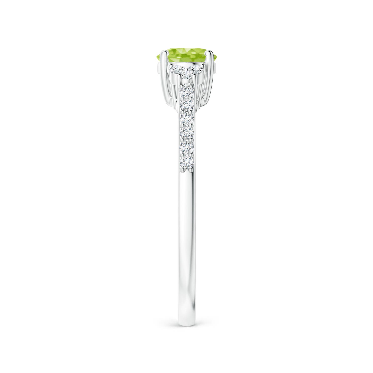 AA - Peridot / 0.94 CT / 14 KT White Gold