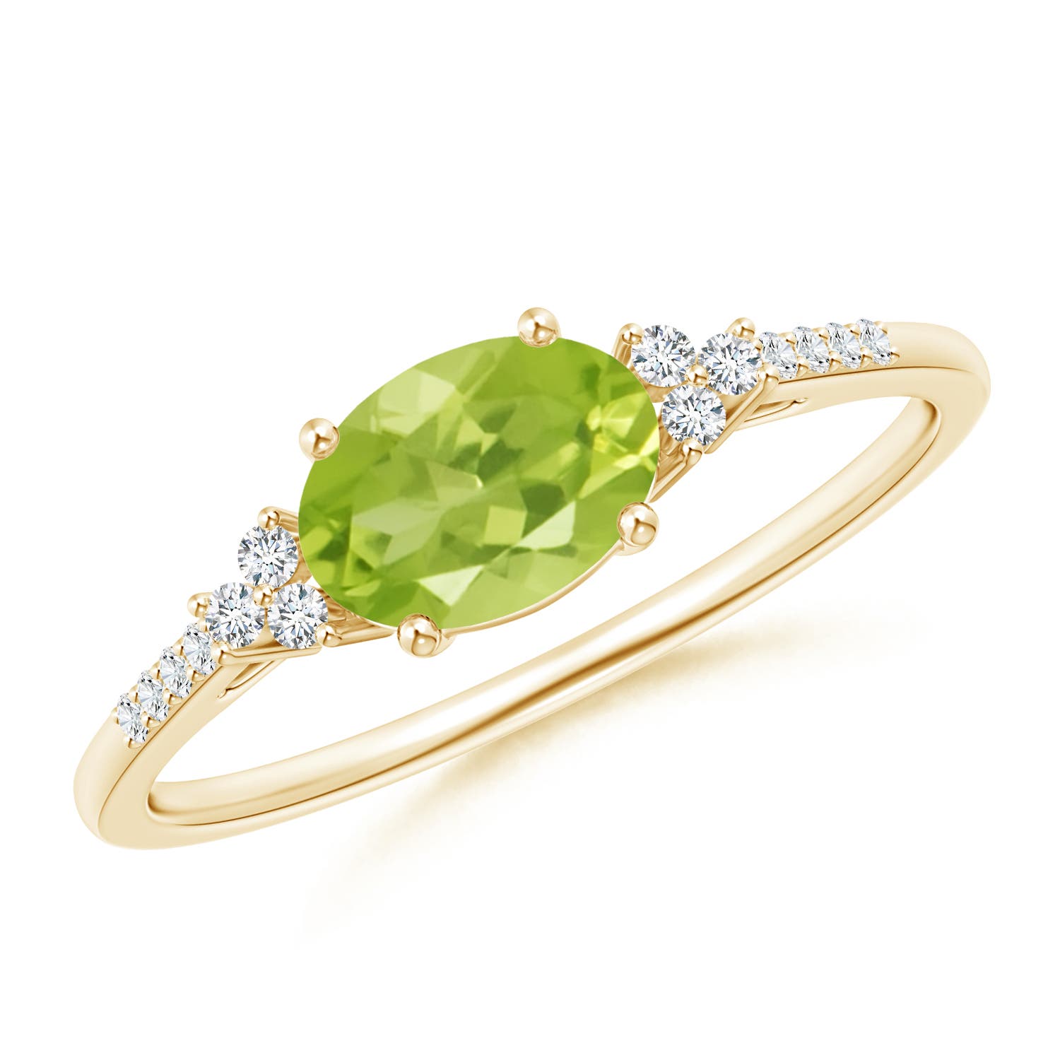 AA - Peridot / 0.94 CT / 14 KT Yellow Gold