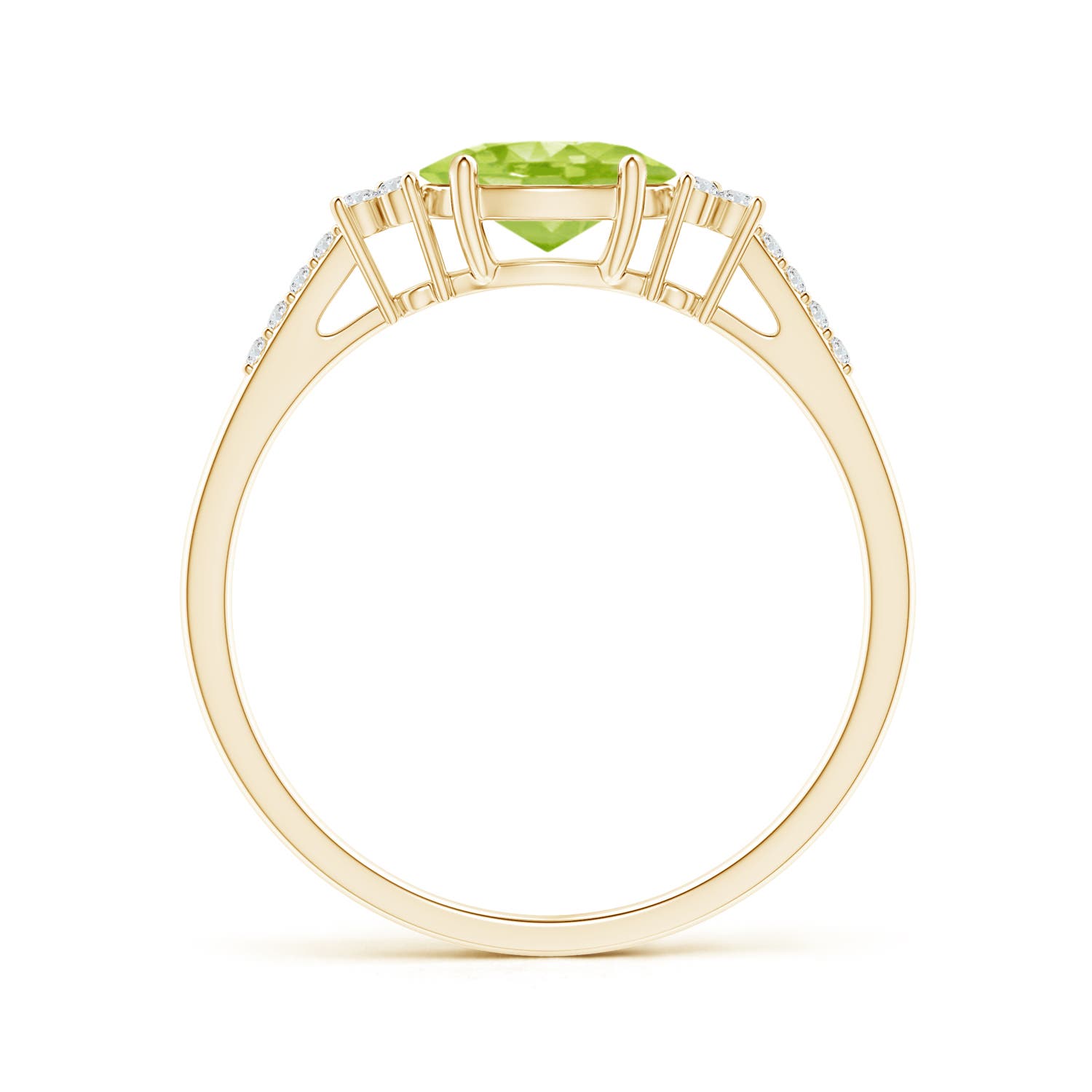 AA - Peridot / 0.94 CT / 14 KT Yellow Gold