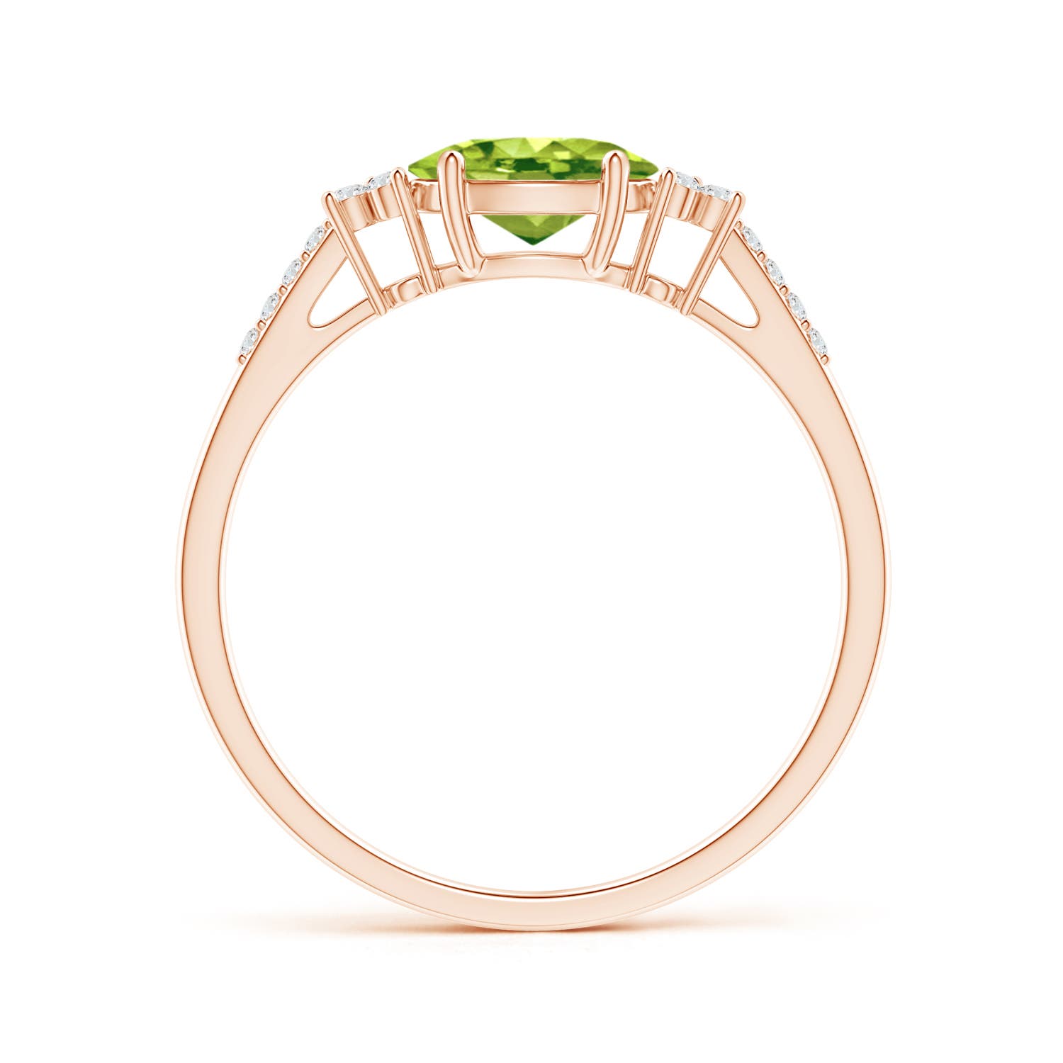 AAA - Peridot / 0.94 CT / 14 KT Rose Gold