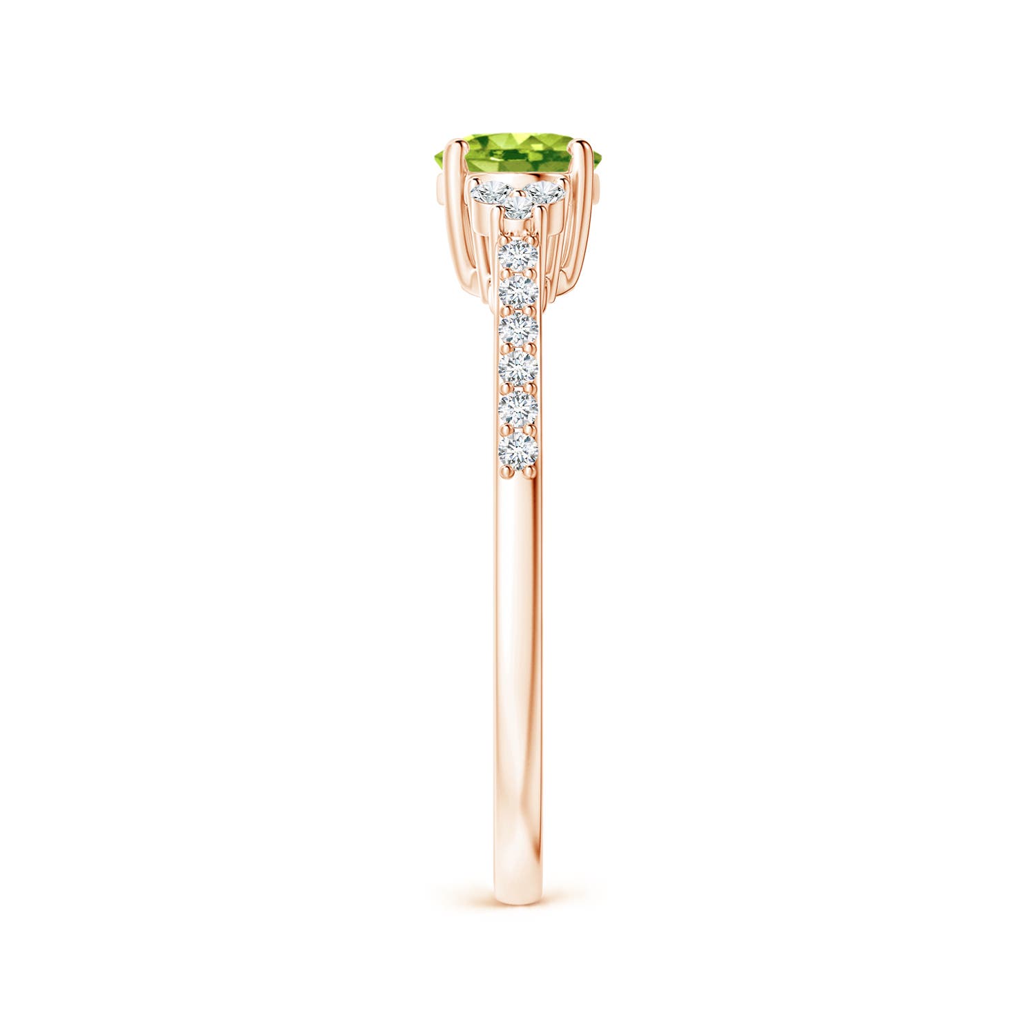 AAA - Peridot / 0.94 CT / 14 KT Rose Gold