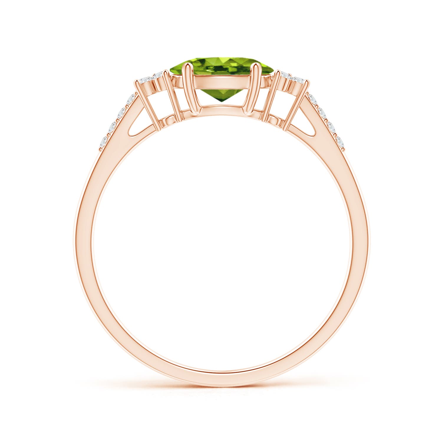 AAAA - Peridot / 0.94 CT / 14 KT Rose Gold